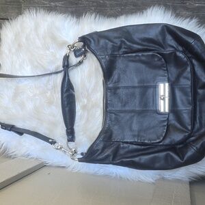 COACH Kristen Large Soft Black Leather Hobo Shoulder Bag L1026-16787 Crossbody